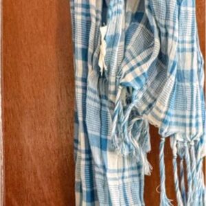 Aeropostale Blue and White Plaid Scarf